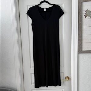 GAP Black Midi V-Neck Dress